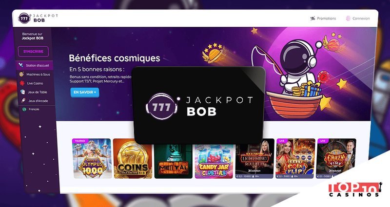 Découvrez le Jackpot Bob Casino en France avec ses Grands Bonus Sans Dépôt à France